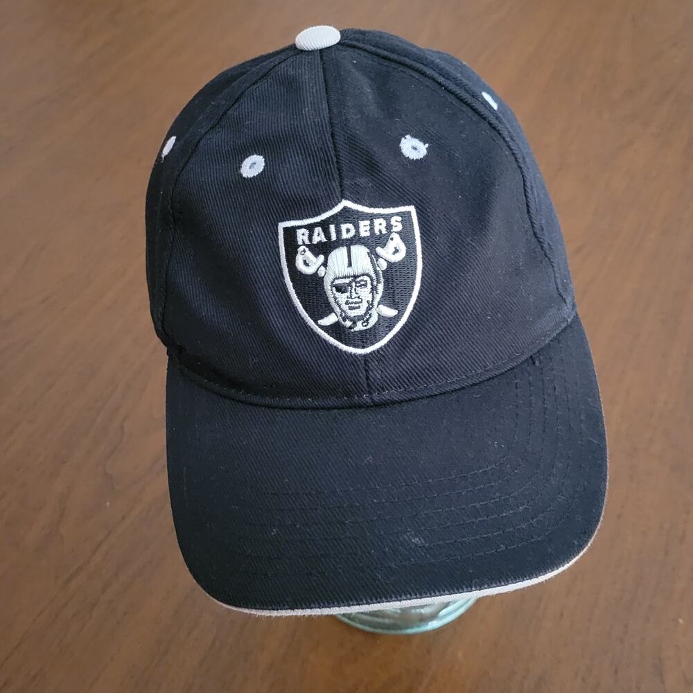 Oakland Raiders Hat Black Youth Kids with Logo Strapback Cap NFL One size